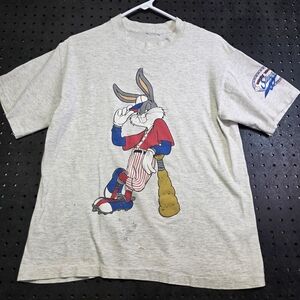 Vintage 90s Bugs Bunny Looney Tunes Sluggers T-shirt Women's Large